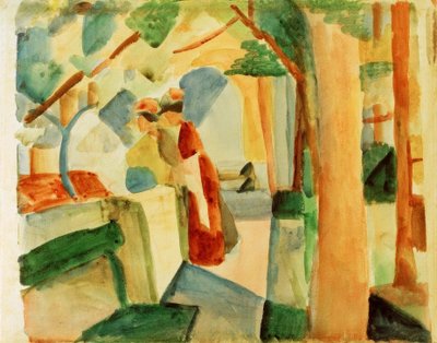 At the Cemetery of Thun by August Macke
